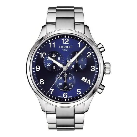 Relógio Tissot  Chrono Xl Azul Aço 45mm Foto 1
