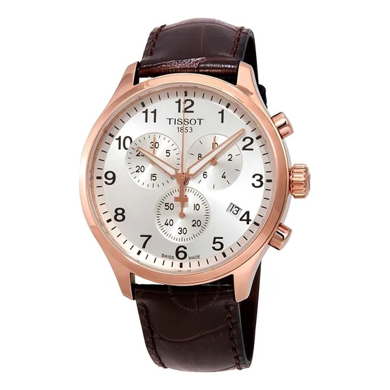 Rel贸gio Tissot Chrono Xl Rose Couro Foto 1