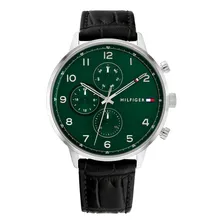 Rel贸gio Tommy Hilfiger Masculino Couro Preto 1791985 Foto mini 1
