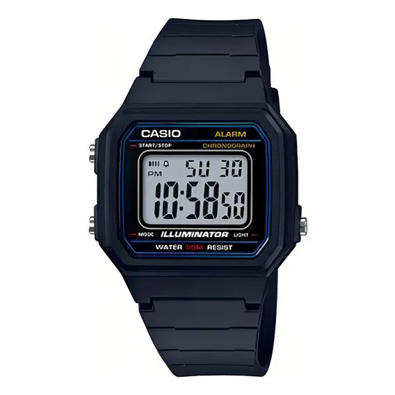 Rel贸gio unissex Casio modelo W-217h-1AVdf Foto 1