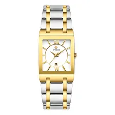 Rel贸gio Wwoor Masculino Luxo Quartzo - Prata / Branco Foto mini 1
