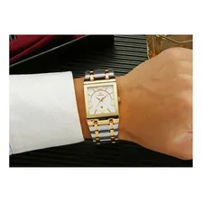 Rel贸gio Wwoor Masculino Luxo Quartzo - Prata / Branco Foto mini 3
