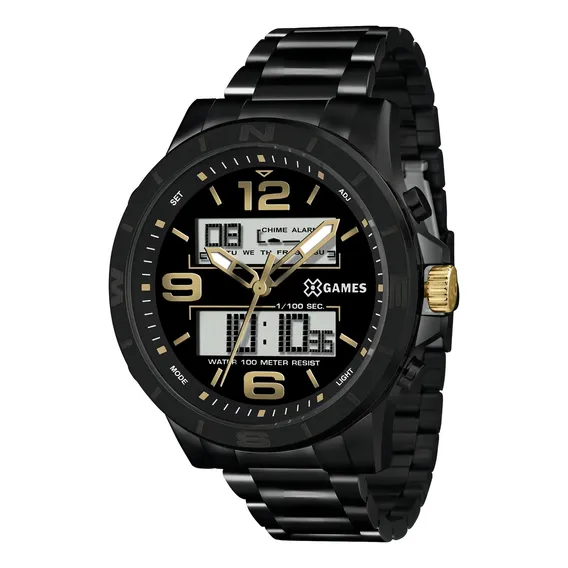 Rel贸gio X-games Masculino Anadigi Xmnsa001 P2px Preto Foto 1