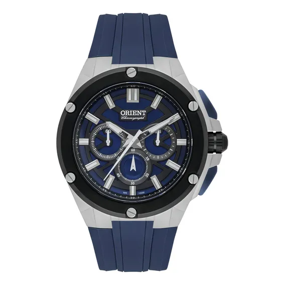 Rel贸gios Orient Masculino Cron贸grafo Prata Mbspc045 D1dx Foto 1