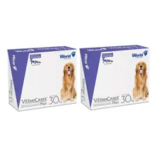 Remédio Para Verme Cães 30kg Vermicanis Plus Vermifugo 2 Cx Foto  mini 1