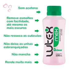 Removedor De Esmalte 5cinco Lutex Mek 100ml Profissional Foto mini 4