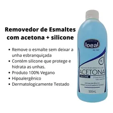 Removedor De Esmaltes Com Acetona + Silicone Ideal 500ml Foto mini  2