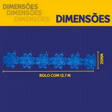 Renda Guipir Chl 207 -25mm- Varias Cores Cor Azul Royal - 207 Foto mini 2