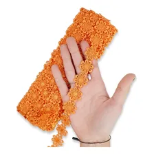 Renda Guipir Chl 207 -25mm- Varias Cores Cor Laranja - 523 Foto mini  2