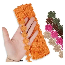 Renda Guipir Chl 207 -25mm- Varias Cores Cor Laranja - 523 Foto  mini 1