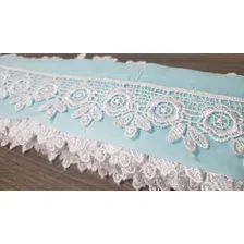 Renda Guipir Guipure P/ Véu Pacote 13,7 Mts Artesanato C27 Cor Branco Foto  mini 1