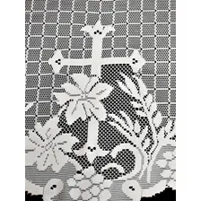 Renda Litúrgica Cruz Santa Ceia 60 Cms Larg Kit Com 5 Mts Cor Branco Foto mini 4