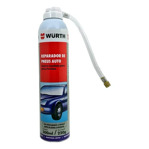 Reparador De Pneus Auto Wurth 300ml Foto 1