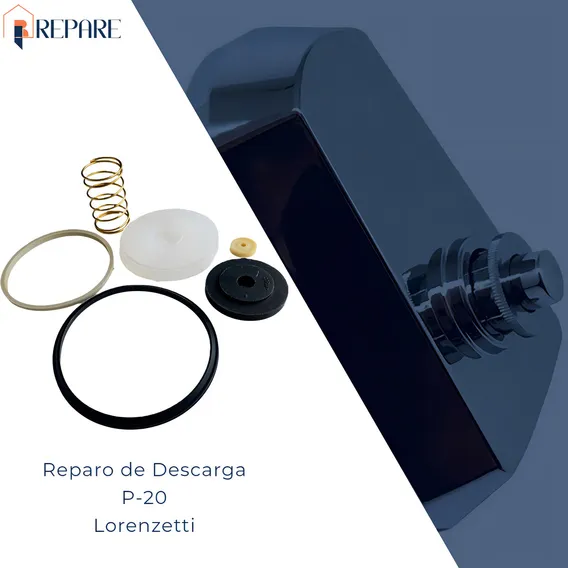 Reparo Para Válvula De Descarga P-20 (pvc) 1 1/2 Lorenzetti Cor Preto e Bege Foto 1