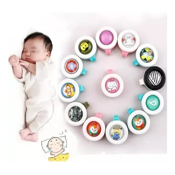 Repelente Infantil Broche Botton Citronela Bebe Foto 1