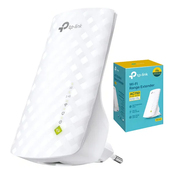Repetidor De Sinal Wifi Tplink Ac750 Dual Band Longo Alcance Cor Branco Foto 1