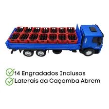 Replica Iveco Tector Dropside Caminhão Aberto de Entregas Bebidas Usual Brinquedos Foto mini 3