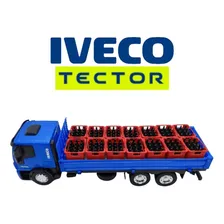 Replica Iveco Tector Dropside Caminhão Aberto de Entregas Bebidas Usual Brinquedos Foto mini 1