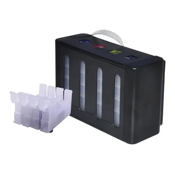 Reservat贸rio Bulk Ink 4 Cores Luxo Com Cartuchos Para Epson Foto 1