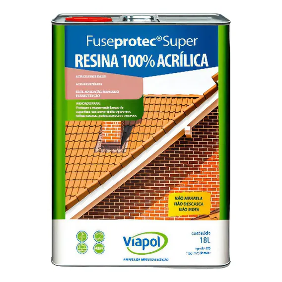 Resina AcrÃlica Fuseprotec Super Brilhante Incolor 18l Viapol Foto 1