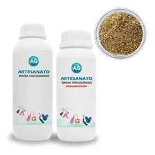 Resina Ep贸xi 300g + Glitter Ag 10g De Cor Cor Bronze Foto mini 1