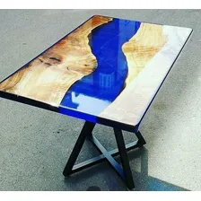 Resina Epoxi Cristal Média: Mesa Madeira River Table 2,90 Kg Cor Incolor Transparente Foto mini 3