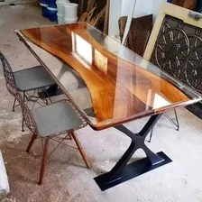 Resina Epoxi Cristal Média: Mesa Madeira River Table 2,90 Kg Cor Incolor Transparente Foto mini 1