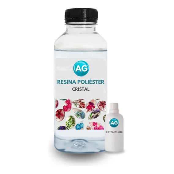 Resina Poliester Cristal 500g Catalisador Alta Qualidade Foto 1