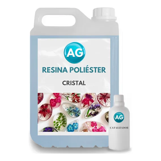 Resina Poliester Cristal Com Catalisador 5kg Transparente Foto 1