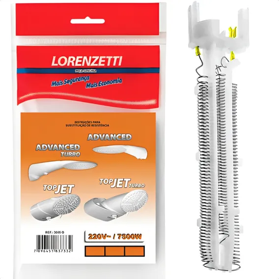 Resistencia Ducha Lorenzetti Advanced E Topjet 220v 7500w Cor Branco Foto 1