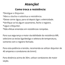 Resistencia Duo Shower / Duo Shower Quadra 220v 7500w Cor Branco Foto mini 2