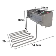 ResistĂȘncia 5000w 220v Completa Fritador Ăgua E Ăleo Cor Inox Foto mini 3