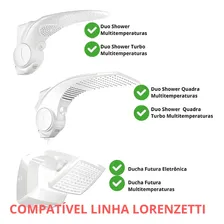 ResistĂȘncia Duo Shower Ducha Chuveiro Lorenzetti 127v 5500w Acabamento Cromado Foto mini 3