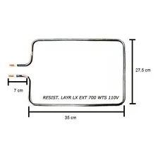 ResistĂȘncia ElĂ©trica Grande Para Forno Layr Luxo 700w 220v Foto mini 2