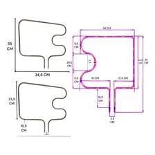 ResistĂȘncia ElĂ©trica P/forno ElĂ©trico Fischer 1000 W X 127 V Foto mini 3