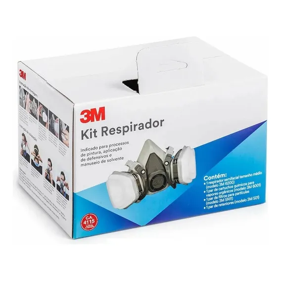 Respirador Mascara Completo 3m 6200 Foto 1