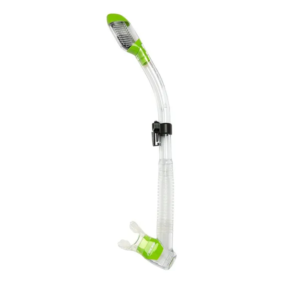 Respirador Snorkel De Mergulho Cressi Supernova Dry Cor Verde Foto 1