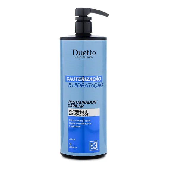 Restaurador Capilar E Hidratação Duetto Profissional 1l Foto 1