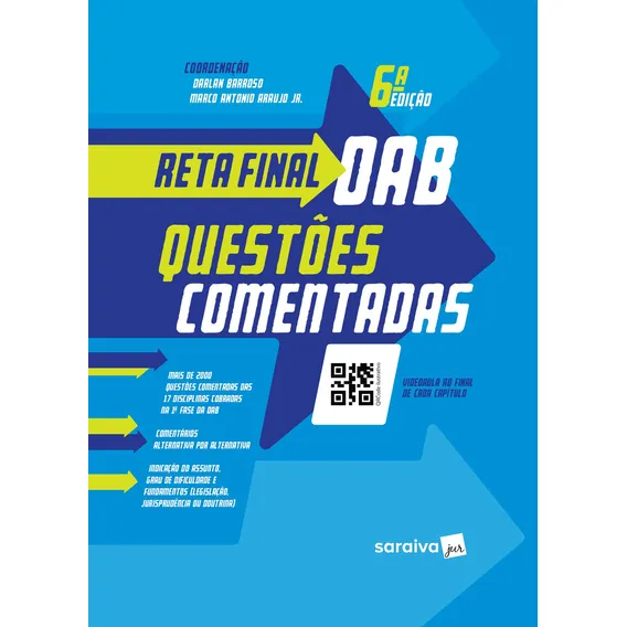 Reta Final Oab - Questões Comentadas - 6ª Edição De 2019: Questões Comentadas, De Brunno Pandori Giancoli., Vol. 1. Editorial Saraiva Jur, Capa Mole, Edição 6ª Edição Em Português Foto 1