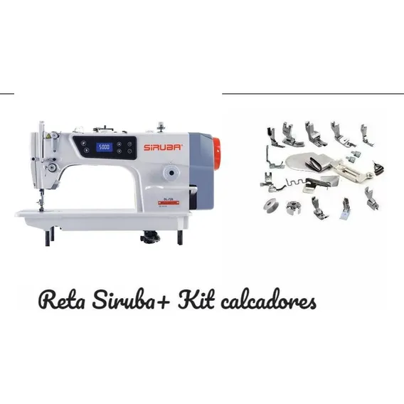 Reta Industrial Siruba Completa + 18 Calcadores Foto 1