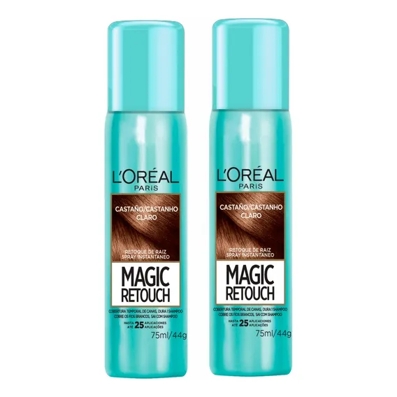 Retoque Raiz Castanho Claro Magic Retouch Loréal -kit Com 2 Foto 1