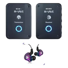 Retorno De Palco M-vave2 Trasmissor +1 Receptor +1 Fone Roxo 5v Foto mini 1