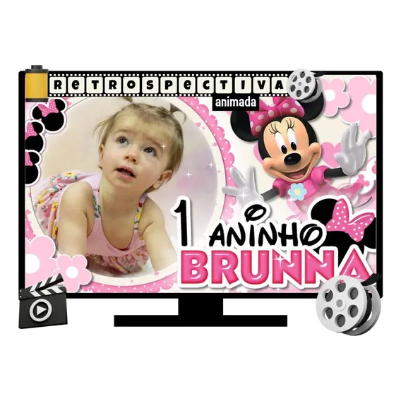 Retrospectiva Animada Minnie Rosa Foto 1