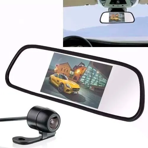 Retrovisor Com Display E Camera De Ré 2 Em 1 Ford Ka + Sedan Foto 1