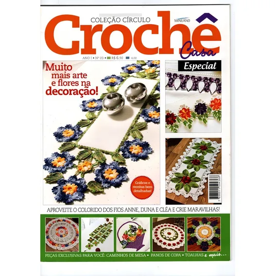 Revista Crochê Casa Especial Coleção Círculo Nº 03 Foto 1
