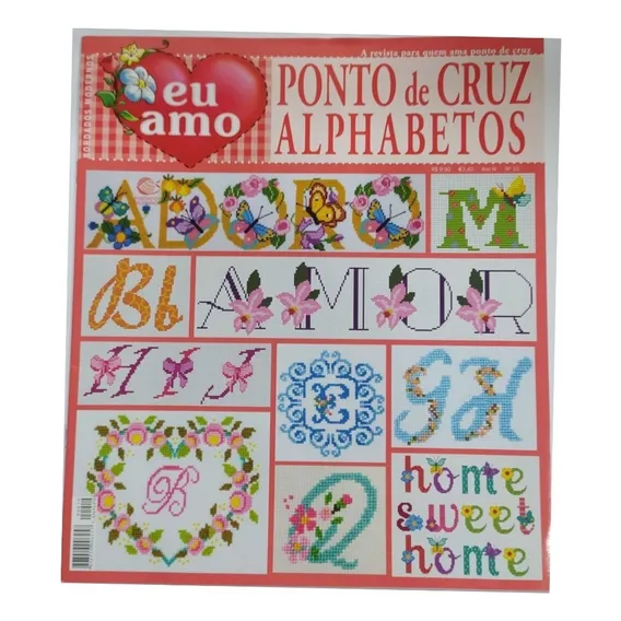 Revista Eu Amo Ponto Cruz Alphabetos Monogramas Foto 1
