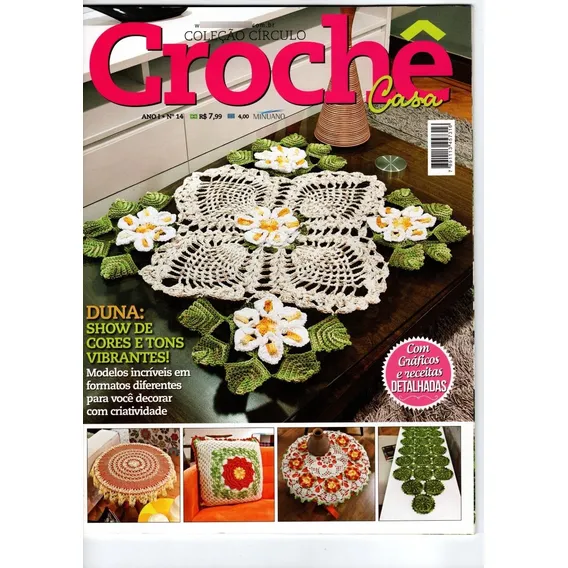 Revista Físico Círculo Crochê Casa Coleção Círculo Crochê Minuano Edição 14 De Brasil Foto 1