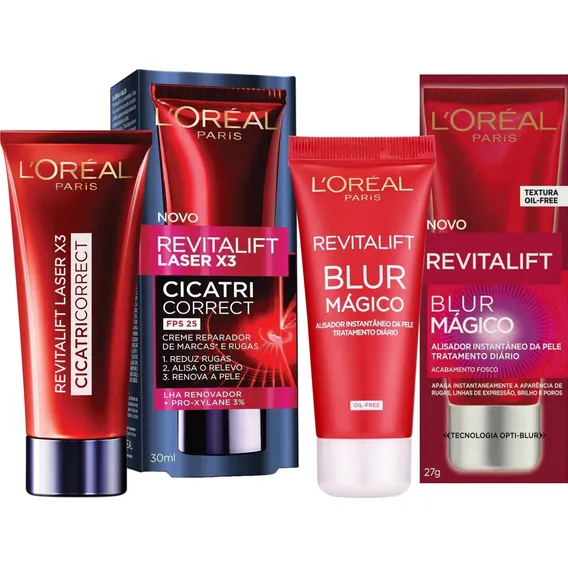 Revitalift Laser X3 Cicatri 30ml E Blur Mágico 27g - Loréal Tipo de pele Todo tipo de pele Foto 1