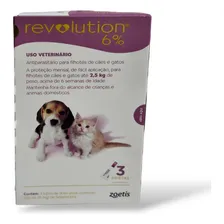 Revolution 6% Filhotes Cães E Gatos Até 2,5kg Cx 3 Pipetas Foto mini  2