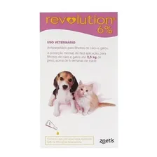 Revolution Cães Gato Filhotes 15mg Até 2,5kg 1 Pipetas Foto  mini 1